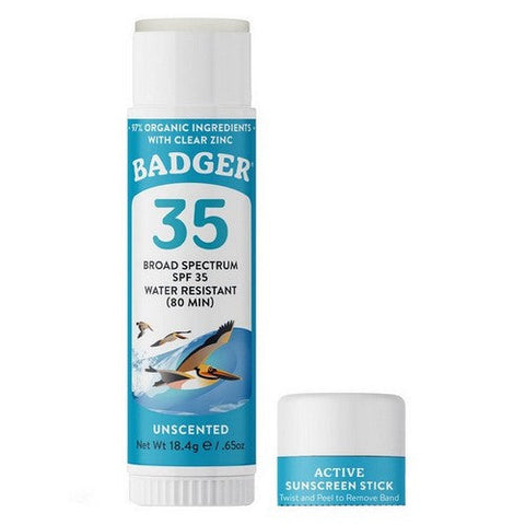Badger Balm, SPF 35 Sport Mineral Face Stick, .65 Oz Badger Balm
