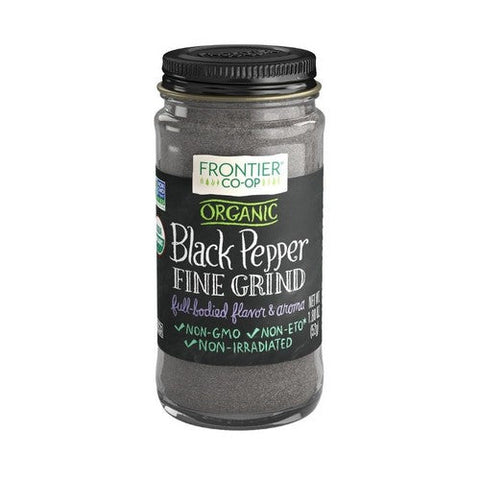 Frontier Coop, Organic Black Pepper Fine Grind, 1.80 Oz Frontier Coop