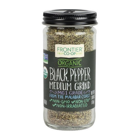 Frontier Coop, Organic Black Pepper Medium Grind, 1.80 Oz Frontier Coop