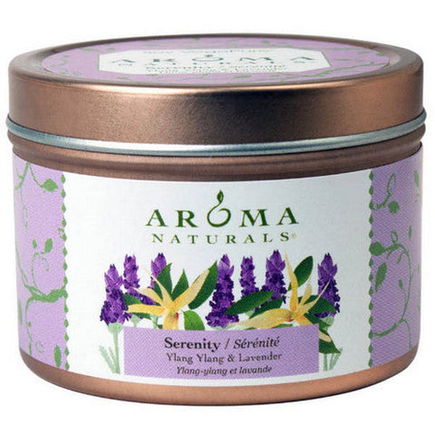 Aroma Naturals, Serenity Purple Small Tin, 1 Candle Aroma Naturals