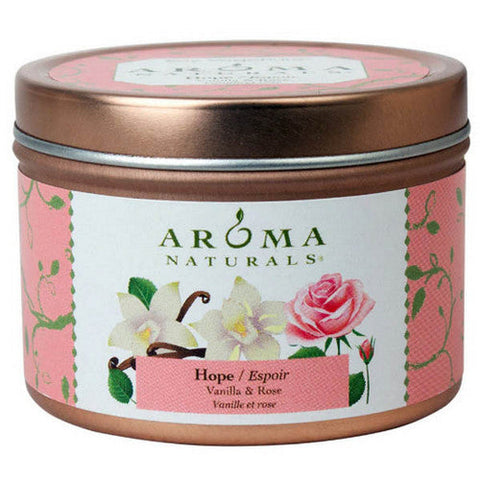 Aroma Naturals, Hope Pale Pink Tin 2, 1 Candle Aroma Naturals