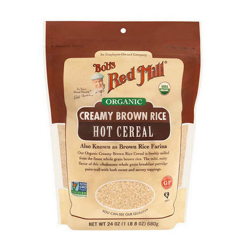 Bobs Red Mill, Organic Brown Rice Farina Hot Cereal, 24 Oz Bobs Red Mill