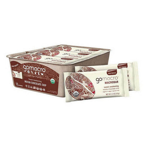 Gomacro, MacroBar Mocha Chocolate Chip, 12 Count Gomacro
