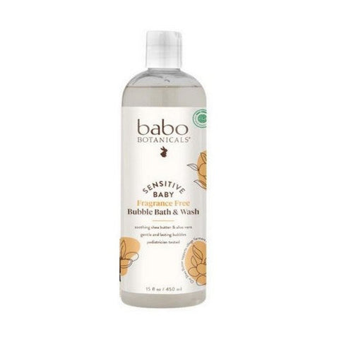 Babo Botanicals, Sensitive Baby Fragrance Free Bubble Bath, 15 Oz Babo Botanicals