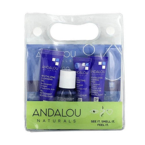 Andalou Naturals, On The Go Essentials The Deep Hydration Routine, 4 Count Andalou Naturals