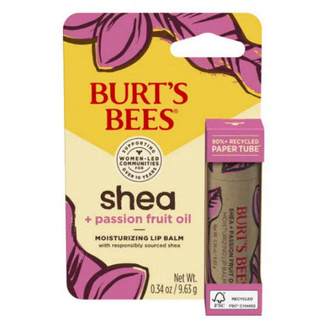 Burts Bees, Shea Passion Fruit Paper Tube Lip Balm, 0.34 Oz Burts Bees