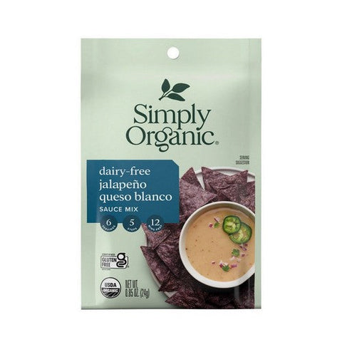 Simply Organic, Organic Dairy-Free JalapeÃƒÂ±o Queso Blanco Sauce Mix, 0.85 Oz Simply Organic