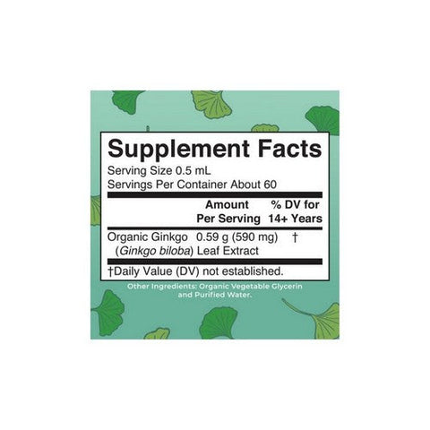 MaryRuth's, Organic Ginkgo Leaf Liquid Drops, 1 Oz MaryRuth's