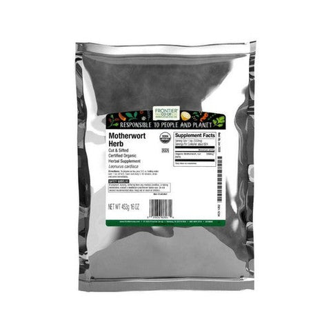 Frontier Coop, Organic Motherwort Herb Cut & Sifted, 1 Lb Frontier Coop