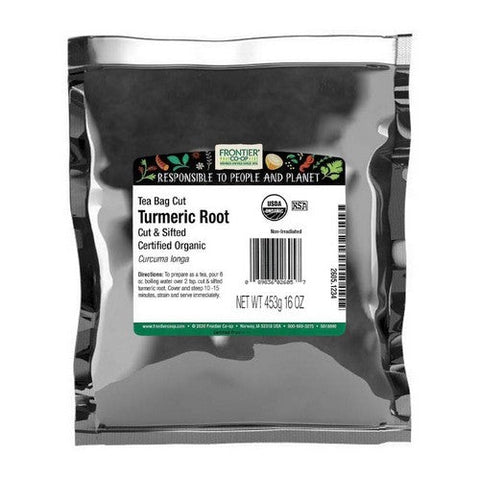 Frontier Coop, Organic Turmeric Root Cut & Sifted, 1 Lb Frontier Coop