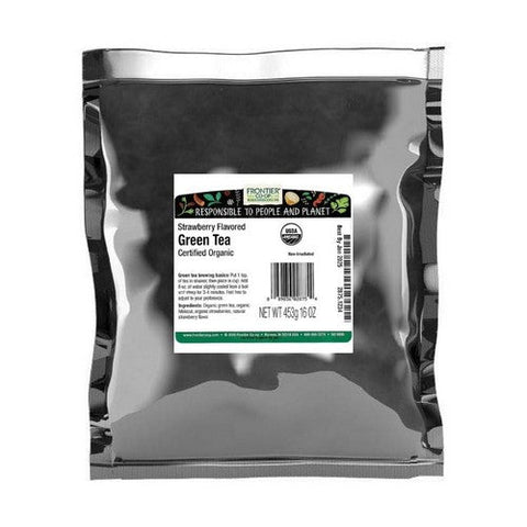 Frontier Coop, Organic Strawberry Green Tea, 1 Lb Frontier Coop