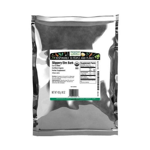 Frontier Coop, Organic Slippery Elm Inner Bark Cut & Sifted, 1 Lb Frontier Coop