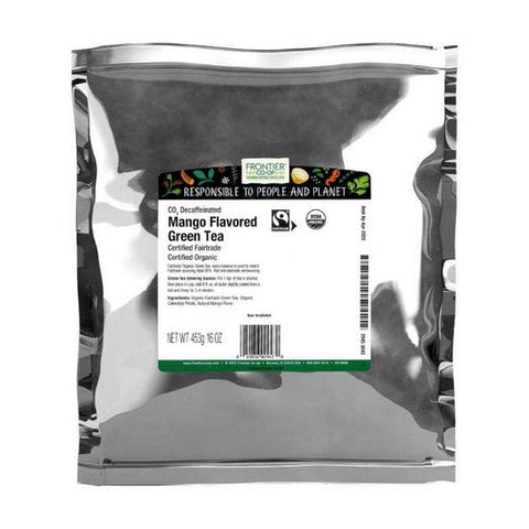 Frontier Coop, Organic CO2 Decaffeinated Mango Flavored Green Tea, 1 Lb Frontier Coop