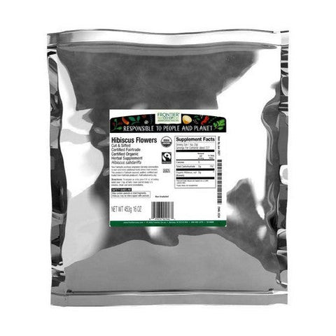 Frontier Coop, Organic Hibiscus Flowers Cut & Sifted, 1 Lb Frontier Coop