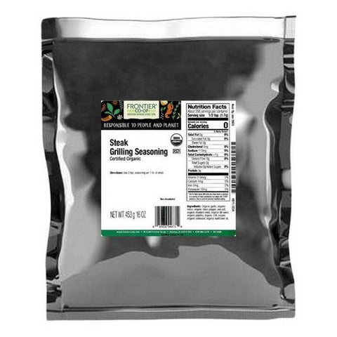 Frontier Coop, Organic Steak Grilling Seasoning, 1 Lb Frontier Coop