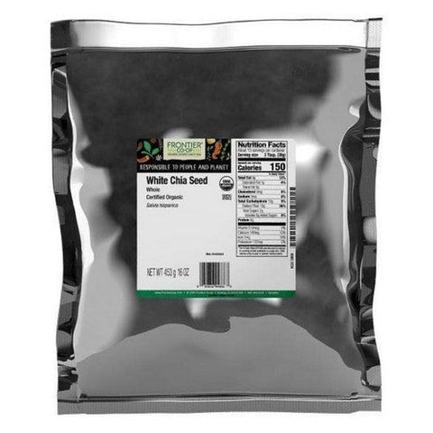 Frontier Coop, Organic White Chia Seeds Whole, 1 Lb Frontier Coop
