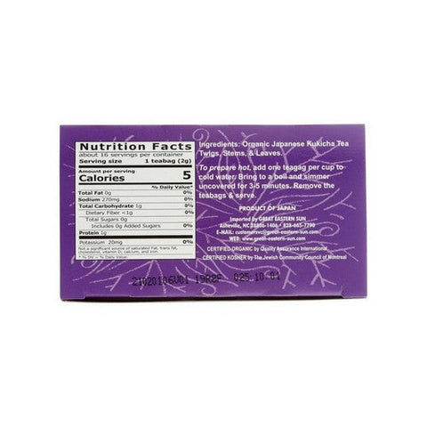 Great Eastern Sun, Organic Japanese Kukicha Bancha Twig Tea, 16 Bags Great Eastern Sun