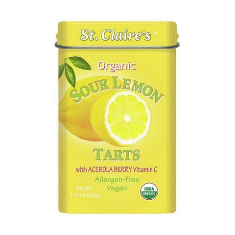 St.Claires Organics, Sour Lemon Tarts With Acerola Berry Vitamin C, 1.5 Oz St.Claires Organics