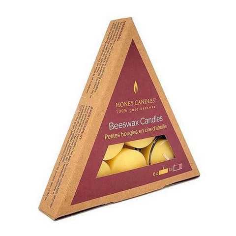Honey Candle Co., Beeswax Tea Lights with Glass Holder, 1 Count Honey Candle Co.