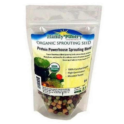 Handy Pantry, Protein Powerhouse Blend Organic Sprouting Seeds, 8 Oz Handy Pantry