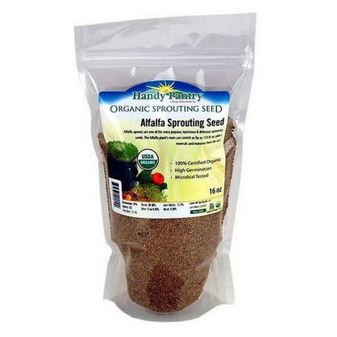 Handy Pantry, Organic Alfalfa Sprouting Seeds, 16 Oz Handy Pantry