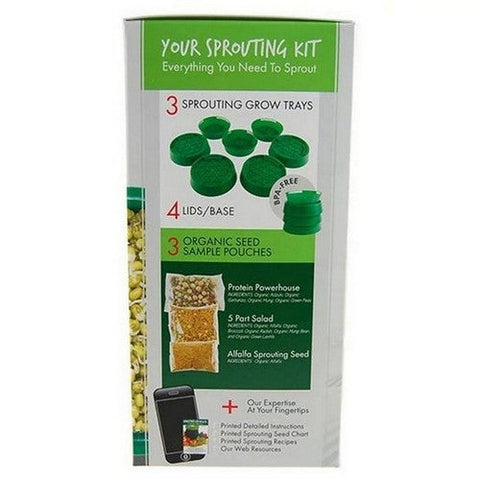 Handy Pantry, Food Grade 3 Tray Stackable Sprout Garden Green, 1 Count Handy Pantry