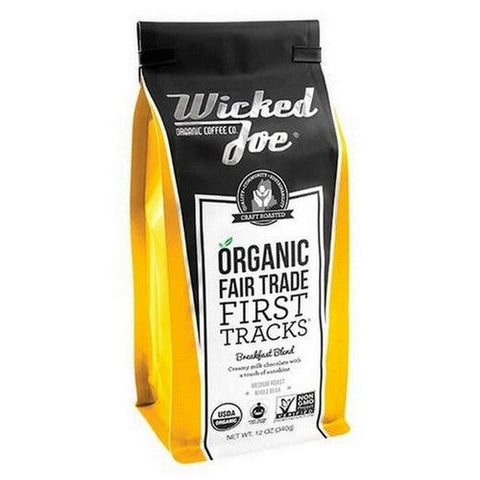 Wicked Joe Coffee, Organic Fair Trade Coffee First Tracks, 12 Oz Wicked Joe Coffee