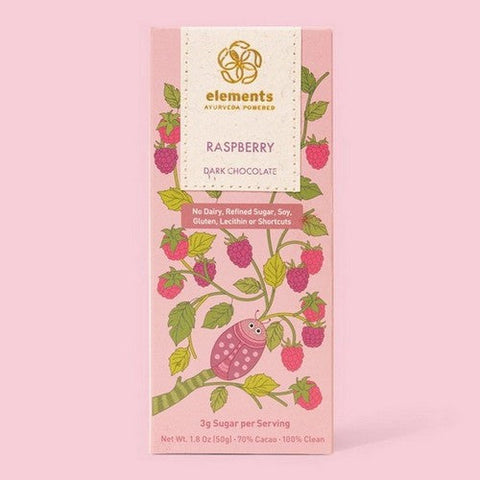 Elements Truffles, Raspberry with Beetroot Infusion 70% Cacao Artisanal Chocolate, 2 Oz Elements Truffles