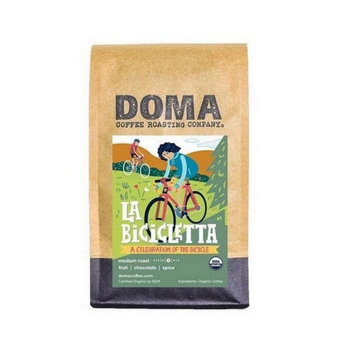 DOMA Coffee Roasting Company, Organic La Bicicletta Blend Whole Bean Coffee, 12 Oz DOMA Coffee Roasting Company