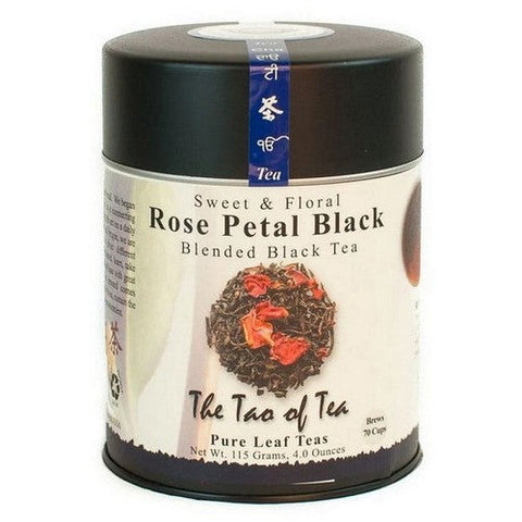 The Tao Of Tea, Sweet And Floral Blended Black Tea Rose Petal Black, 4 Oz The Tao Of Tea