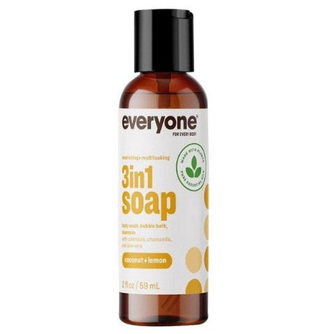 Everyone, 3-in-1 Soap Coconut And Lemon, 2 Oz Everyone