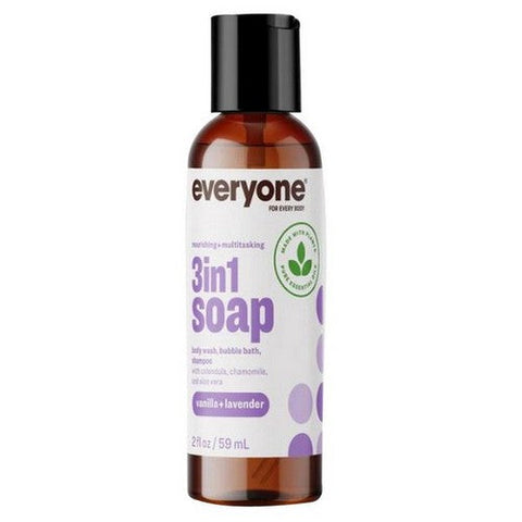 Everyone, 3-in-1 Vanilla And Lavender Soap, 2 Oz Everyone