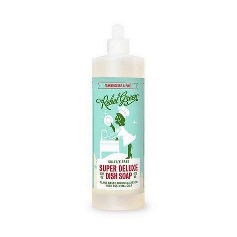 Rebel Green, Super Deluxe Dish Soap Frankincense Pine, 16 Oz Rebel Green