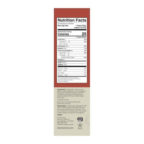 Teeccino, Turkey Tail Astragalus Coffee, 10 Oz Teeccino