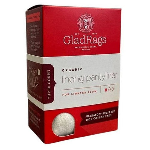GladRags, Organic Thong Pantyliners, 3 Count GladRags