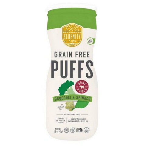 Serenity Kids, Kids Grain Free Puffs Broccoli And Spinach, 1.5 Oz Serenity Kids