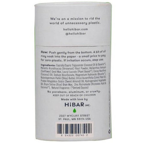 HiBAR, Fresh Rain And Cucumber Deodorant, 2.25 Oz HiBAR