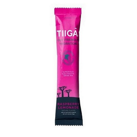 Tiiga, Gut Friendly Hydration Raspberry Lemonade, 16 Count Tiiga