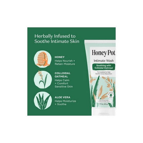 The Honey Pot, Soothing Colloidal Oatmeal Wash, 6 Oz The Honey Pot