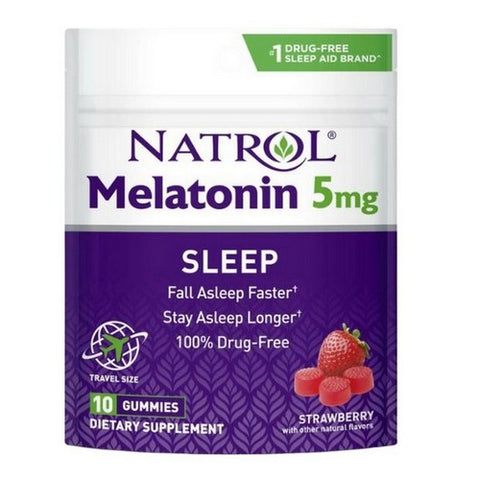 Natrol, Melatonin Gummies Strawberry Flavor, 10 Count Natrol