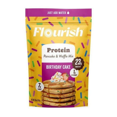 Flourish, Birthday Protein Pancake Mix, 15.37 Oz Flourish