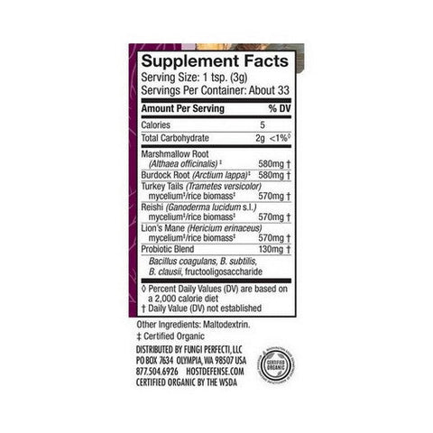 Host Defense, MycoBotanicals Microbiome Powder, 100 Grams Host Defense