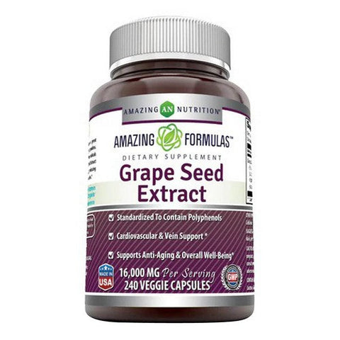 Amazing Nutrition, Amazing Formulas Grapeseed Extract, 16000 Mg, 240 VegCaps Amazing Nutrition
