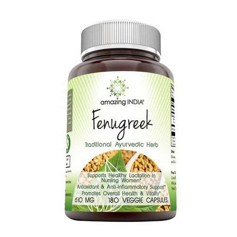 Amazing Nutrition, Amazing India Fenugreek, 610 mg, 180 VegCaps Amazing Nutrition