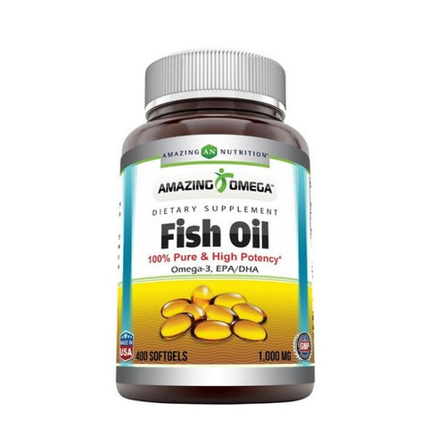 Amazing Nutrition, Amazing Omega Fish Oil, 1,000 mg, 400 Softgels Amazing Nutrition