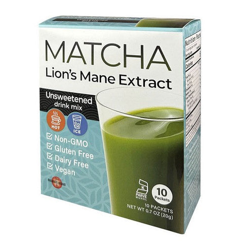 Maitake Mushroom Wisdom, Matcha Lion's Mane Extract Sticks, 10 Count Maitake Mushroom Wisdom