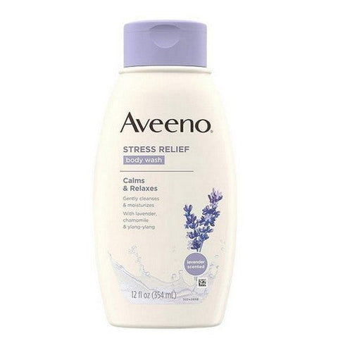 Aveeno, Active Naturals Stress Relief Body Wash Lavender Chamomile And Ylang Ylang Scent, 12 Oz Aveeno