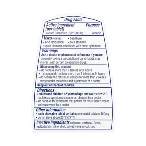 Tums, Ultra Strength 1000 Antacid Assorted Berries, 160 Tabs Tums