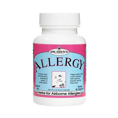 Dr. Shen's, Allergy Formula A, 750 MG, 90 Tabs