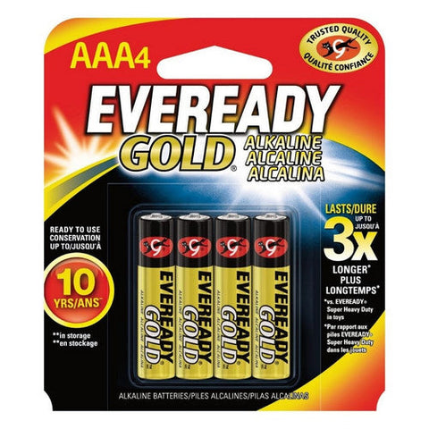 Eveready, Gold Alkaline Batteries AAA, 4 Each Eveready